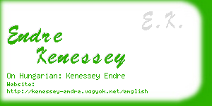 endre kenessey business card